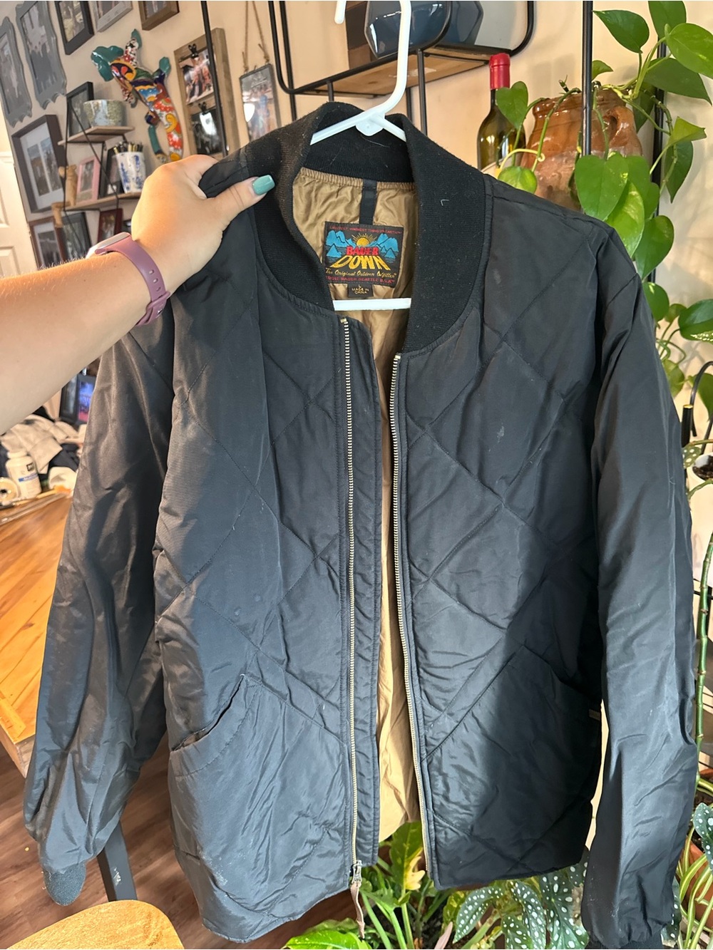 Eddie Bauer 1936 Skyliner Original Down Bomber Jacket Black Men’s L